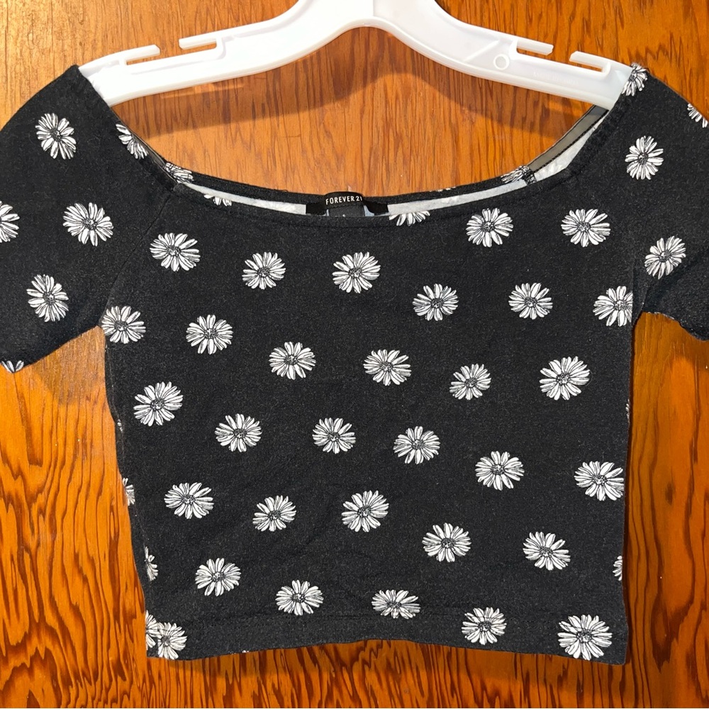 Off-the-shoulder floral top